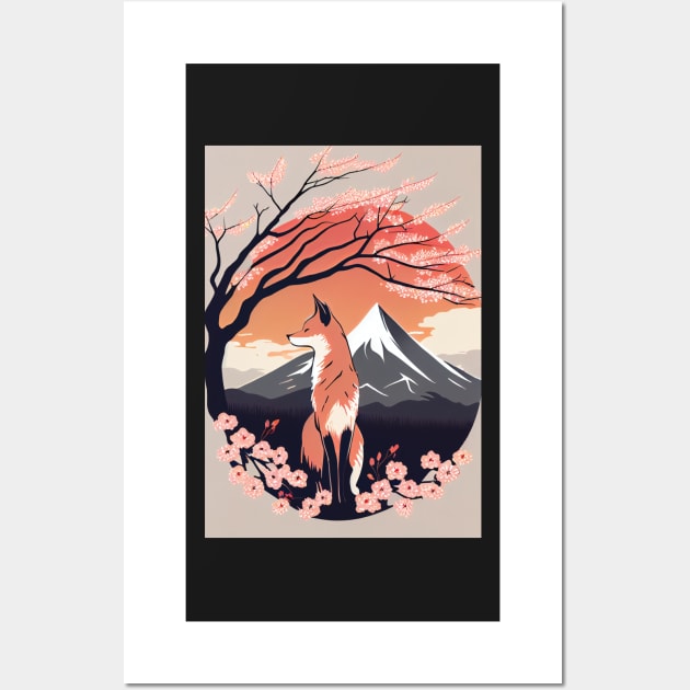 Pastel Kitsune: Cherry Blossom Dreams Wall Art by Focused Instability